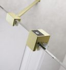 Zuhanykabin, Radaway Furo Brushed Gold KDJ szögletes zuhanykabin 130x100 jobbos átlátszó