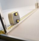 Zuhanykabin, Radaway Furo Brushed Gold KDJ szögletes zuhanykabin 130x100 jobbos átlátszó