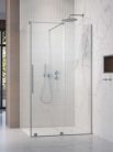 Zuhanykabin, Radaway Furo Brushed Nickel KDJ szögletes zuhanykabin 100x75 átlátszó jobbos