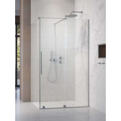   Zuhanykabin, Radaway Furo Brushed Nickel KDJ szögletes zuhanykabin 100x75 átlátszó jobbos