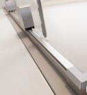 Zuhanykabin, Radaway Furo Brushed Nickel KDJ szögletes zuhanykabin 100x75 átlátszó jobbos