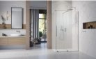 Zuhanykabin, Radaway Furo Brushed Nickel KDJ szögletes zuhanykabin 100x75 átlátszó jobbos