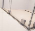 Zuhanykabin, Radaway Furo Brushed Nickel KDJ szögletes zuhanykabin 100x75 átlátszó jobbos