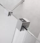 Zuhanykabin, Radaway Furo Brushed Nickel KDJ szögletes zuhanykabin 140x120 átlátszó balos