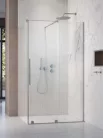 Zuhanykabin, Radaway Furo Brushed Nickel KDJ szögletes zuhanykabin 150x100 átlátszó balos