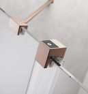 Zuhanykabin, Radaway Furo Brushed Copper KDJ szögletes zuhanykabin 110x110 átlátszó balos