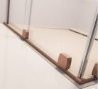 Zuhanykabin, Radaway Furo Brushed Copper KDJ szögletes zuhanykabin 120x120 átlátszó balos