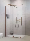 Zuhanykabin, Radaway Furo Brushed Copper KDJ szögletes zuhanykabin 140x120 átlátszó balos