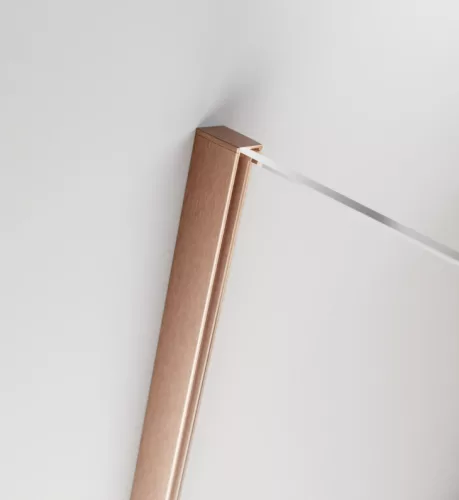Zuhanykabin, Radaway Furo Brushed Copper KDJ szögletes zuhanykabin 140x120 átlátszó balos