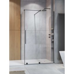   Zuhanykabin, Radaway Furo Brushed GunMetal KDJ szögletes zuhanykabin 90x80 átlátszó jobbos
