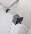 Zuhanykabin, Radaway Furo Brushed GunMetal KDJ szögletes zuhanykabin 90x80 átlátszó jobbos
