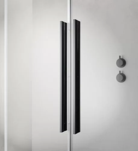 Zuhanykabin, Radaway Furo Brushed GunMetal KDJ szögletes zuhanykabin 130x80 átlátszó jobbos