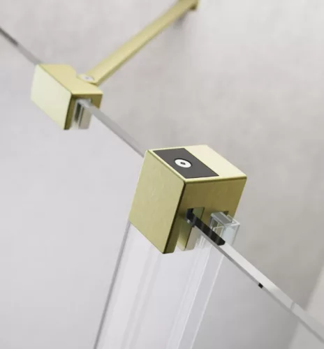 Zuhanykabin, Radaway Furo Brushed Gold KDD szögletes zuhanykabin 80x90 átlátszó