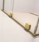 Zuhanykabin, Radaway Furo Brushed Gold KDD szögletes zuhanykabin 80x120 átlátszó