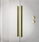 Zuhanykabin, Radaway Furo Brushed Gold KDD szögletes zuhanykabin 90x110 átlátszó