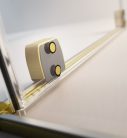 Zuhanykabin, Radaway Furo Brushed Gold KDD szögletes zuhanykabin 90x110 átlátszó