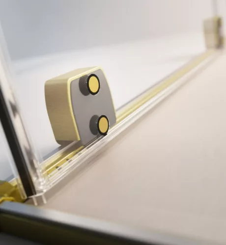 Zuhanykabin, Radaway Furo Brushed Gold KDD szögletes zuhanykabin 120x80 átlátszó