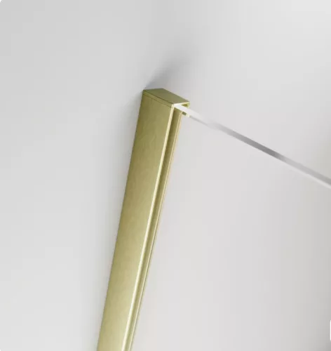 Zuhanykabin, Radaway Furo Brushed Gold KDD szögletes zuhanykabin 120x80 átlátszó