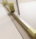 Zuhanykabin, Radaway Furo Brushed Gold KDD szögletes zuhanykabin 120x90 átlátszó
