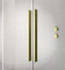 Zuhanykabin, Radaway Furo Brushed Gold KDD szögletes zuhanykabin 120x120 átlátszó