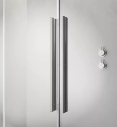 Zuhanykabin, Radaway Furo Brushed Nickel KDD szögletes zuhanykabin 80x80 átlátszó