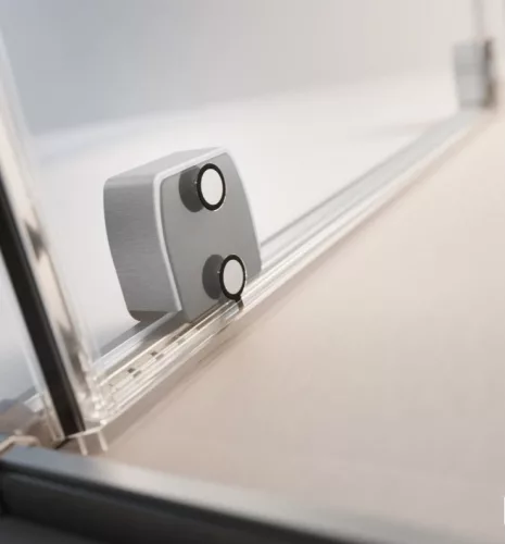 Zuhanykabin, Radaway Furo Brushed Nickel KDD szögletes zuhanykabin 80x80 átlátszó