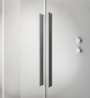 Zuhanykabin, Radaway Furo Brushed Nickel KDD szögletes zuhanykabin 80x120 átlátszó