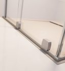 Zuhanykabin, Radaway Furo Brushed Nickel KDD szögletes zuhanykabin 80x120 átlátszó