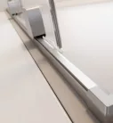 Zuhanykabin, Radaway Furo Brushed Nickel KDD szögletes zuhanykabin 100x80 átlátszó