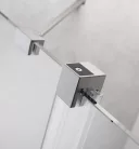 Zuhanykabin, Radaway Furo Brushed Nickel KDD szögletes zuhanykabin 100x110 átlátszó