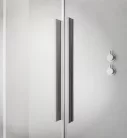 Zuhanykabin, Radaway Furo Brushed Nickel KDD szögletes zuhanykabin 120x80 átlátszó