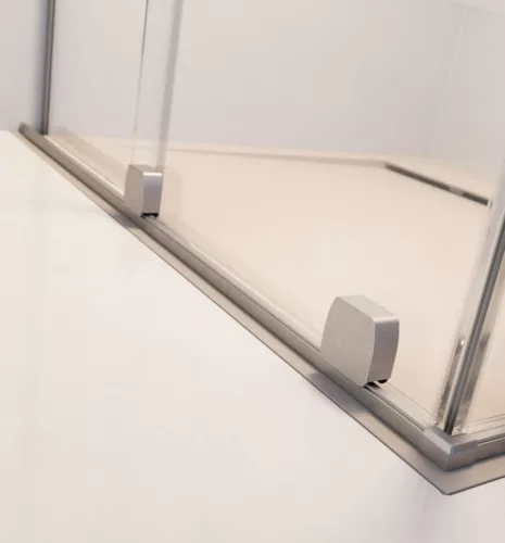 Zuhanykabin, Radaway Furo Brushed Nickel KDD szögletes zuhanykabin 120x100 átlátszó