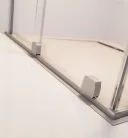 Zuhanykabin, Radaway Furo Brushed Nickel KDD szögletes zuhanykabin 120x110 átlátszó