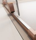 Zuhanykabin, Radaway Furo Brushed Copper KDD szögletes zuhanykabin 80x120 átlátszó