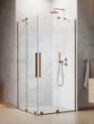 Zuhanykabin, Radaway Furo Brushed Copper KDD szögletes zuhanykabin 90x80 átlátszó