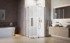 Zuhanykabin, Radaway Furo Brushed Copper KDD szögletes zuhanykabin 90x80 átlátszó