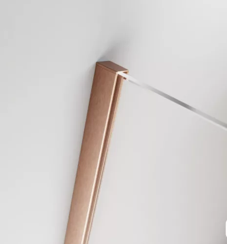 Zuhanykabin, Radaway Furo Brushed Copper KDD szögletes zuhanykabin 90x80 átlátszó