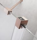 Zuhanykabin, Radaway Furo Brushed Copper KDD szögletes zuhanykabin 100x110 átlátszó
