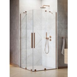   Zuhanykabin, Radaway Furo Brushed Copper KDD szögletes zuhanykabin 110x100 átlátszó