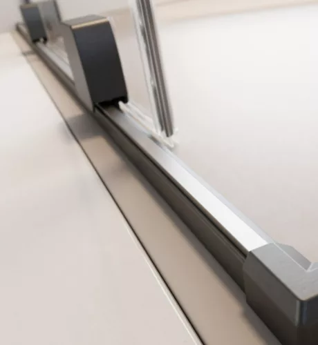 Zuhanykabin, Radaway Furo Brushed GunMetal KDD szögletes zuhanykabin 80x90 átlátszó