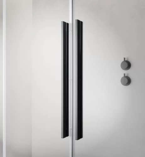 Zuhanykabin, Radaway Furo Brushed GunMetal KDD szögletes zuhanykabin 90x100 átlátszó
