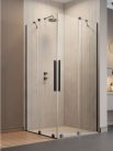 Zuhanykabin, Radaway Furo Brushed GunMetal KDD szögletes zuhanykabin 100x80 átlátszó