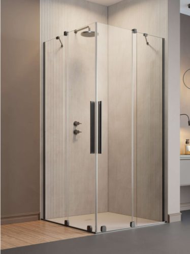 Zuhanykabin, Radaway Furo Brushed GunMetal KDD szögletes zuhanykabin 100x80 átlátszó