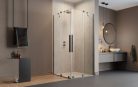 Zuhanykabin, Radaway Furo Brushed GunMetal KDD szögletes zuhanykabin 100x80 átlátszó