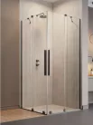 Zuhanykabin, Radaway Furo Brushed GunMetal KDD szögletes zuhanykabin 100x100 átlátszó