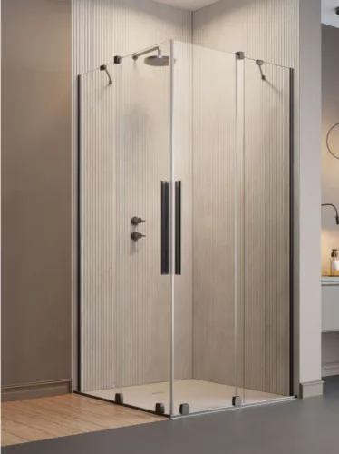 Zuhanykabin, Radaway Furo Brushed GunMetal KDD szögletes zuhanykabin 100x100 átlátszó