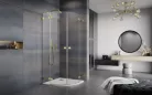 Zuhanykabin, Radaway Essenza Pro Brushed Gold PDD íves szálcsiszolt arany zuhanykabin 100x80 átlá