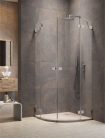 Zuhanykabin, Radaway Essenza Pro Brushed Nickel PDD íves szálcsiszolt króm zuhanykabin 80x90 átlá