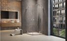 Zuhanykabin, Radaway Essenza Pro Brushed Nickel PDD íves szálcsiszolt króm zuhanykabin 80x90 átlá