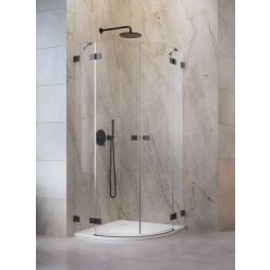   Zuhanykabin, Radaway  Essenza Pro Brushed GunMetal PDD íves zuhanykabin 80x90 átlátszó